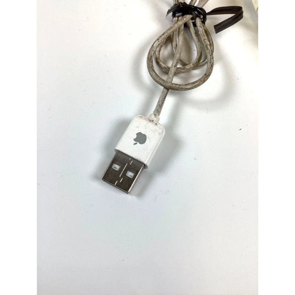 Original Apple Macintosh Pro Mouse M5769 White Clear USB Wired Optical TESTED